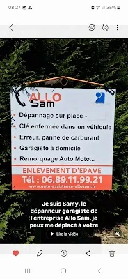 Allo Sam Dépannage automobile, utilitaire, moto, clé de voiture enfermée à l'intérieur. Garagiste à domicile Val-d'Oise