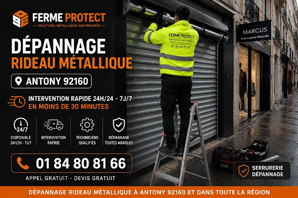 FERME PROTECT- Fabrication, dépannage rideaux métalliques Essonne, travaux de serrurerie et volets roulants